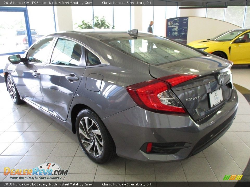 2018 Honda Civic EX Sedan Modern Steel Metallic / Gray Photo #9