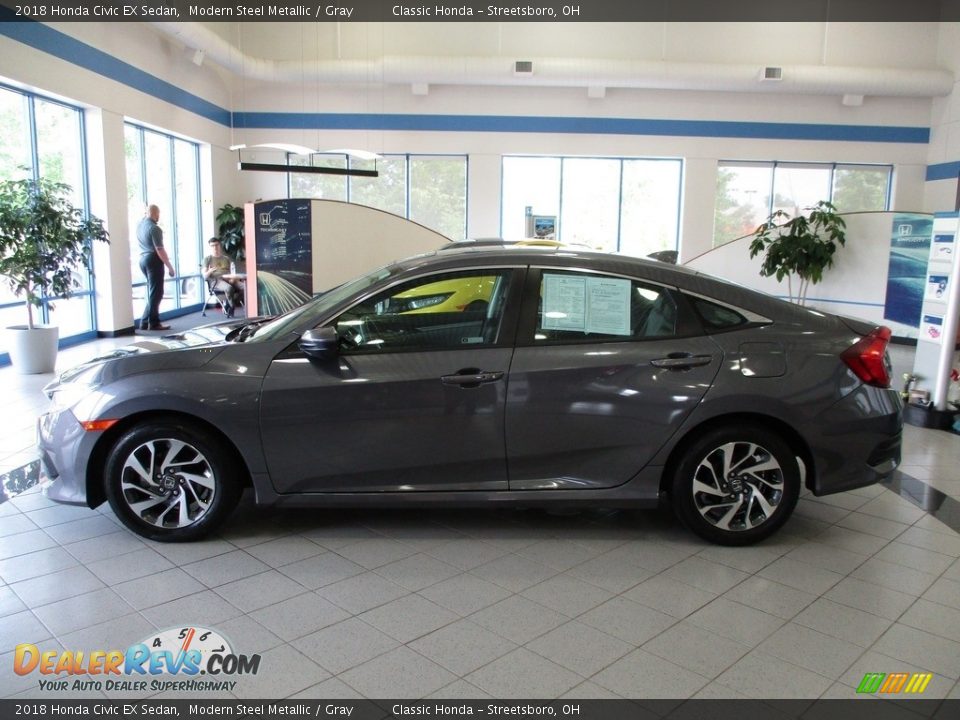 2018 Honda Civic EX Sedan Modern Steel Metallic / Gray Photo #10