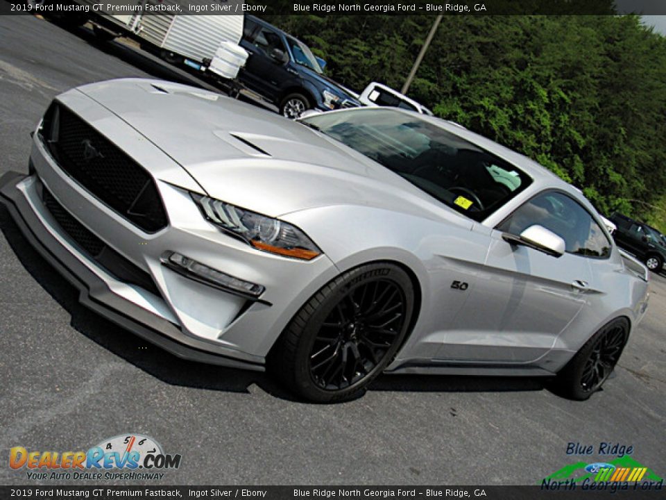 2019 Ford Mustang GT Premium Fastback Ingot Silver / Ebony Photo #25