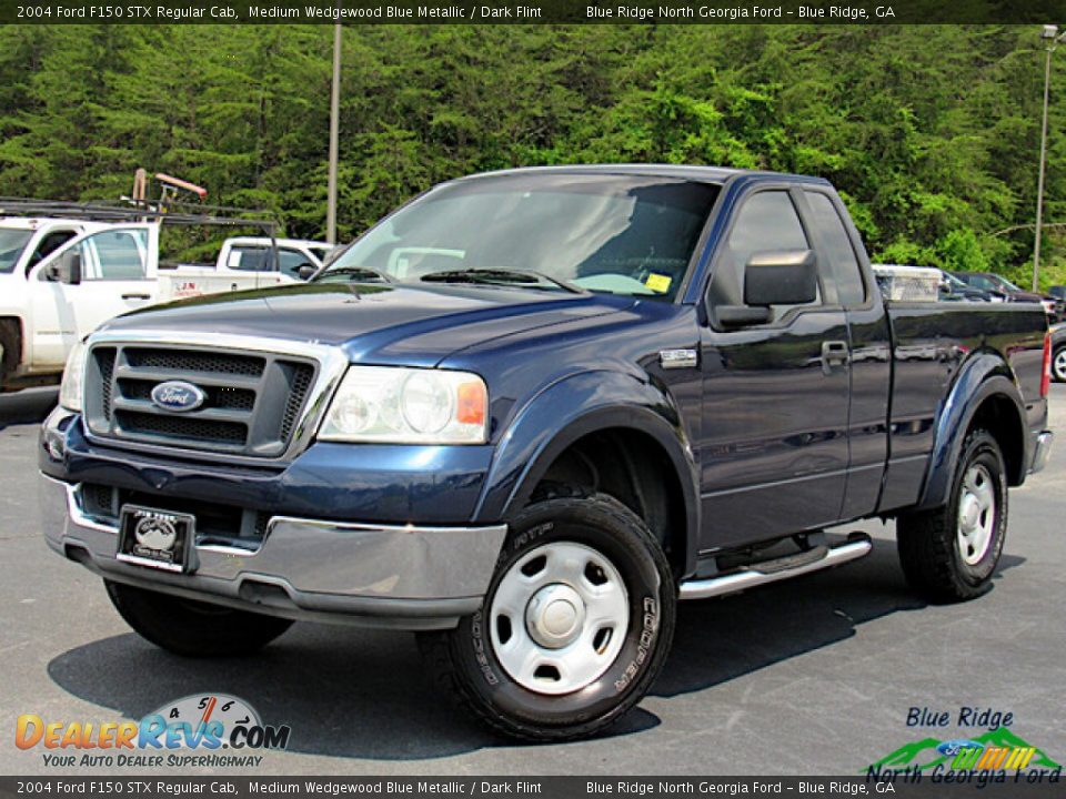 2004 Ford F150 STX Regular Cab Medium Wedgewood Blue Metallic / Dark Flint Photo #1