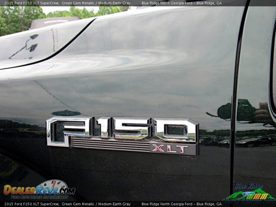 2015 Ford F150 XLT SuperCrew Green Gem Metallic / Medium Earth Gray Photo #29