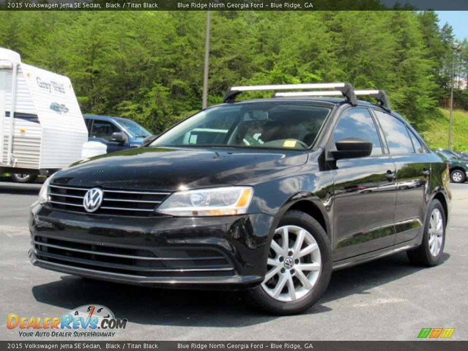 Black 2015 Volkswagen Jetta SE Sedan Photo #1