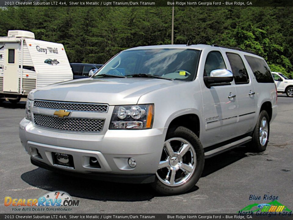 2013 Chevrolet Suburban LTZ 4x4 Silver Ice Metallic / Light Titanium/Dark Titanium Photo #1