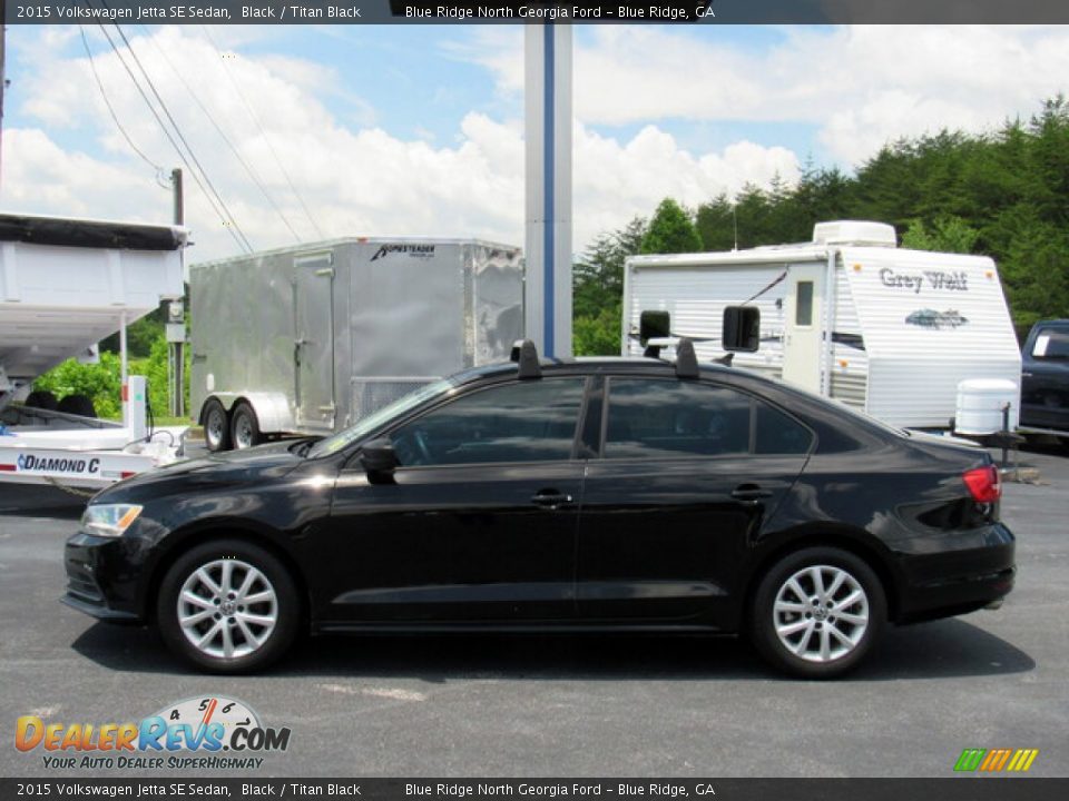 Black 2015 Volkswagen Jetta SE Sedan Photo #2