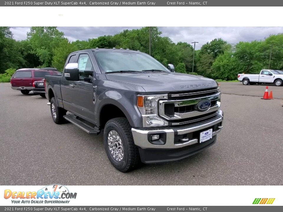 2021 Ford F250 Super Duty XLT SuperCab 4x4 Carbonized Gray / Medium Earth Gray Photo #1