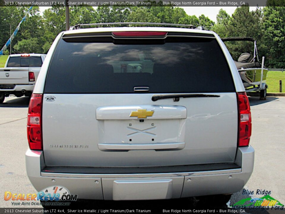 2013 Chevrolet Suburban LTZ 4x4 Silver Ice Metallic / Light Titanium/Dark Titanium Photo #4