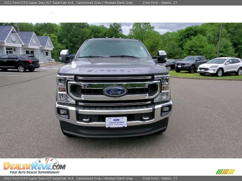 2021 Ford F250 Super Duty XLT SuperCab 4x4 Carbonized Gray / Medium Earth Gray Photo #2
