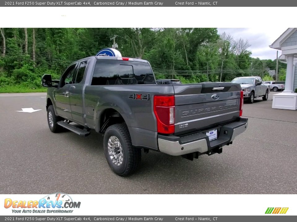 2021 Ford F250 Super Duty XLT SuperCab 4x4 Carbonized Gray / Medium Earth Gray Photo #5