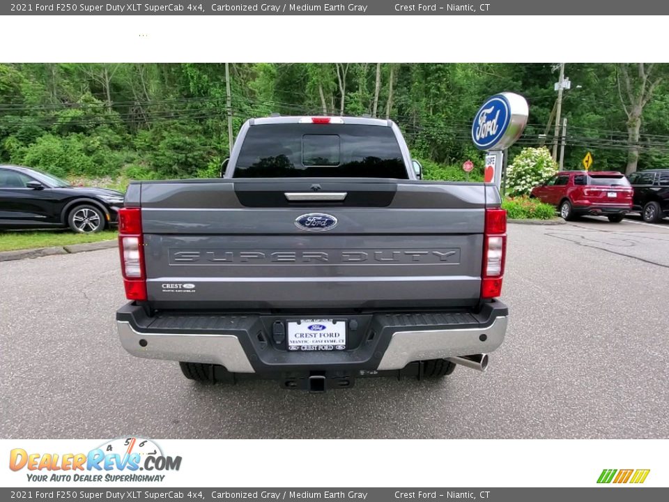 2021 Ford F250 Super Duty XLT SuperCab 4x4 Carbonized Gray / Medium Earth Gray Photo #6