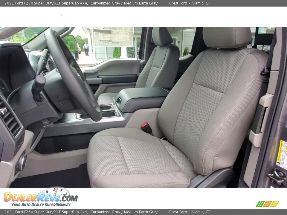 2021 Ford F250 Super Duty XLT SuperCab 4x4 Carbonized Gray / Medium Earth Gray Photo #11