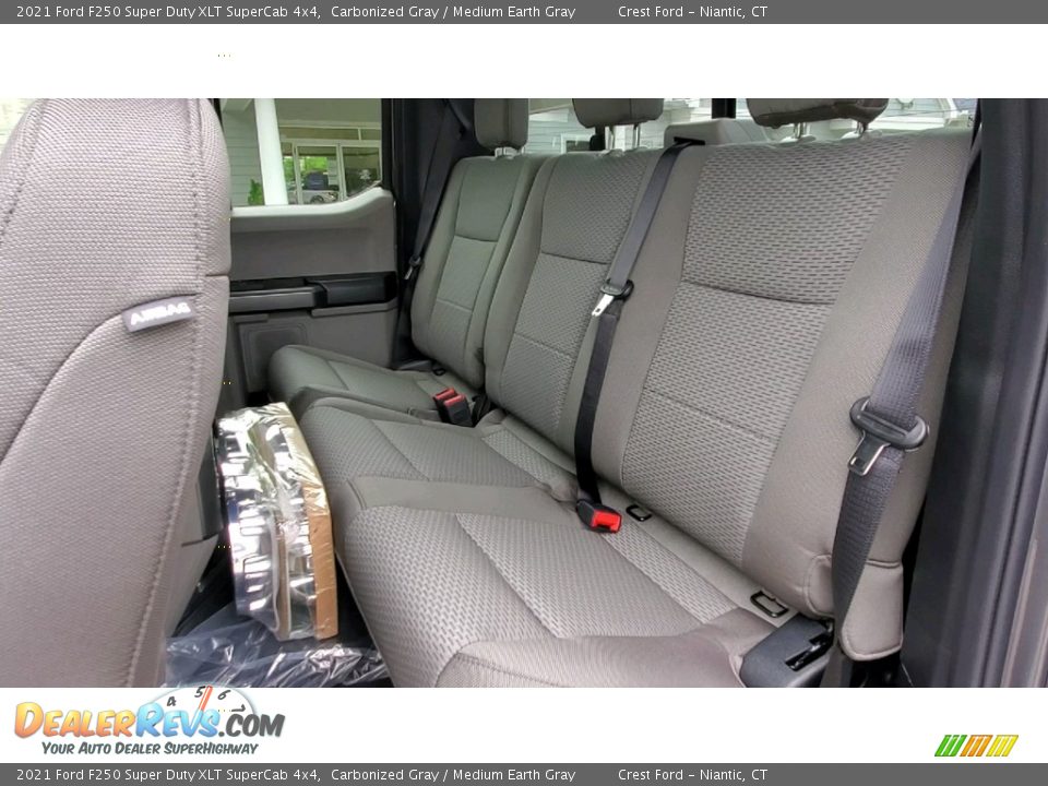 2021 Ford F250 Super Duty XLT SuperCab 4x4 Carbonized Gray / Medium Earth Gray Photo #17
