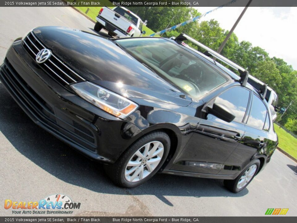 2015 Volkswagen Jetta SE Sedan Black / Titan Black Photo #23