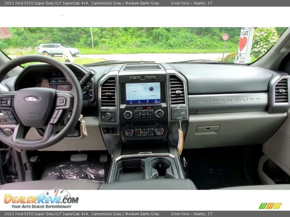2021 Ford F250 Super Duty XLT SuperCab 4x4 Carbonized Gray / Medium Earth Gray Photo #18