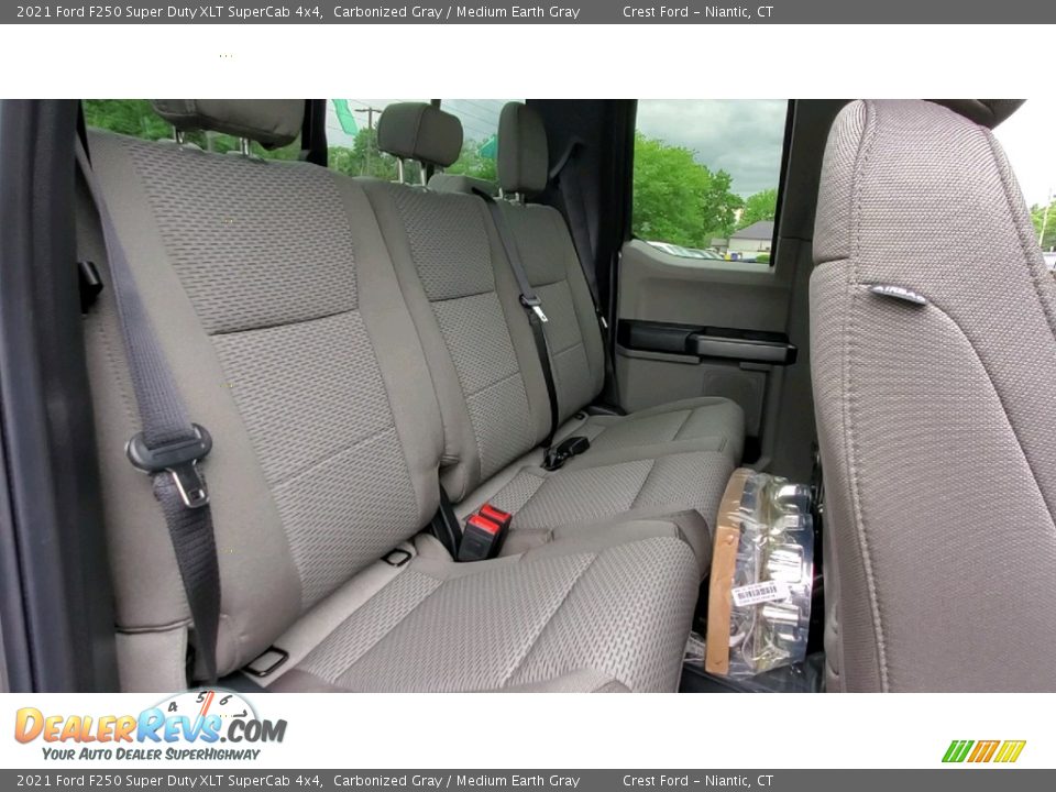 2021 Ford F250 Super Duty XLT SuperCab 4x4 Carbonized Gray / Medium Earth Gray Photo #22