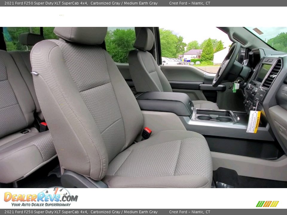 2021 Ford F250 Super Duty XLT SuperCab 4x4 Carbonized Gray / Medium Earth Gray Photo #23