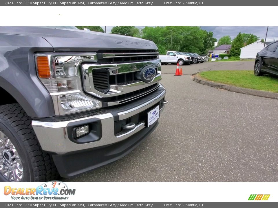 2021 Ford F250 Super Duty XLT SuperCab 4x4 Carbonized Gray / Medium Earth Gray Photo #27