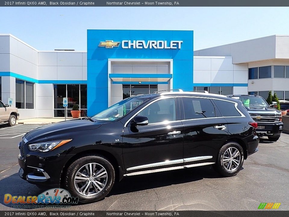 Black Obsidian 2017 Infiniti QX60 AWD Photo #1