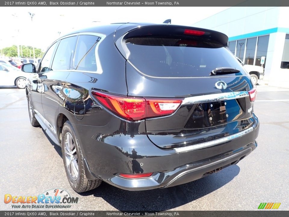 2017 Infiniti QX60 AWD Black Obsidian / Graphite Photo #5