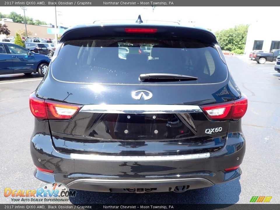 2017 Infiniti QX60 AWD Black Obsidian / Graphite Photo #6