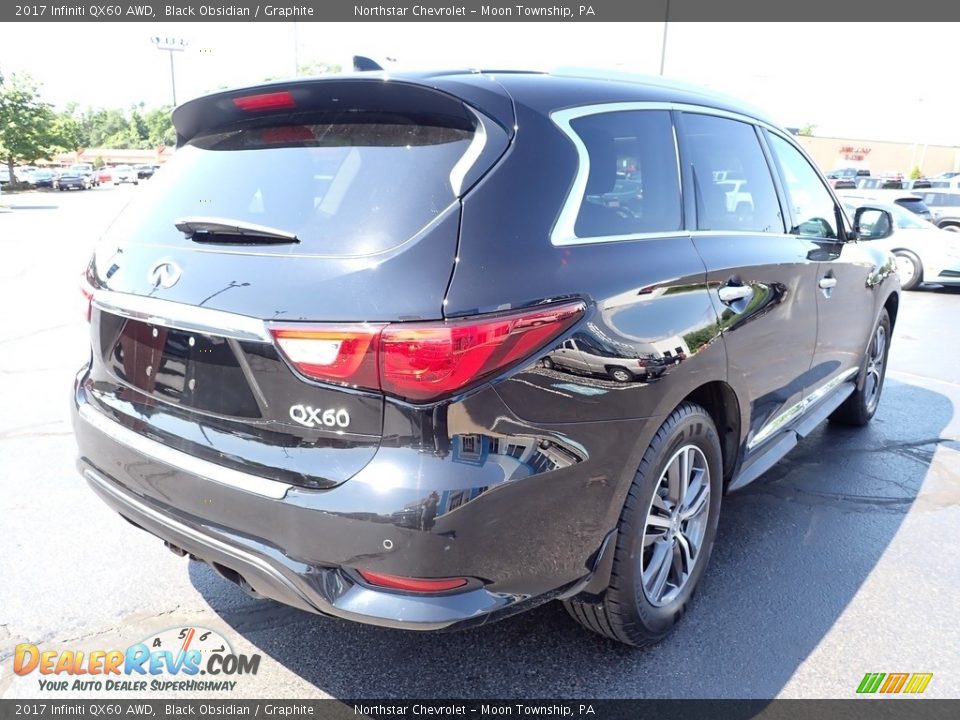 2017 Infiniti QX60 AWD Black Obsidian / Graphite Photo #8