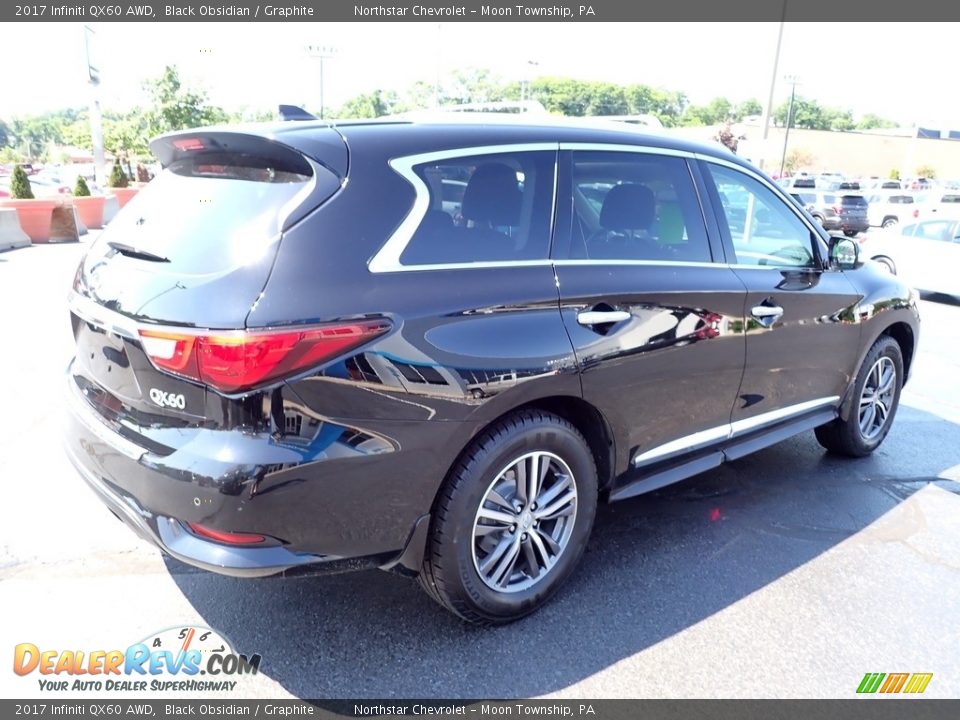 2017 Infiniti QX60 AWD Black Obsidian / Graphite Photo #9