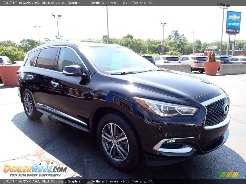 Black Obsidian 2017 Infiniti QX60 AWD Photo #11