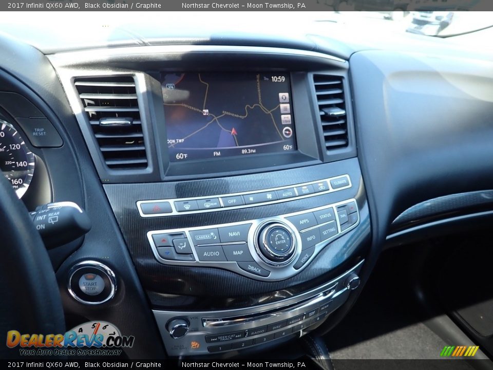 2017 Infiniti QX60 AWD Black Obsidian / Graphite Photo #27