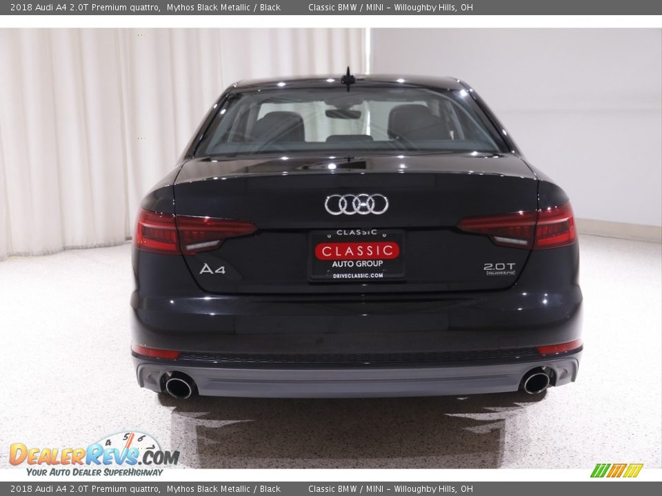 2018 Audi A4 2.0T Premium quattro Mythos Black Metallic / Black Photo #20