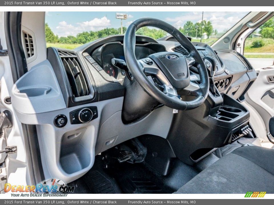 2015 Ford Transit Van 350 LR Long Oxford White / Charcoal Black Photo #21