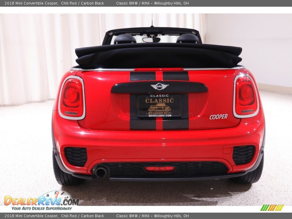 2018 Mini Convertible Cooper Chili Red / Carbon Black Photo #17