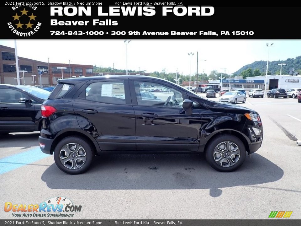 2021 Ford EcoSport S Shadow Black / Medium Stone Photo #1