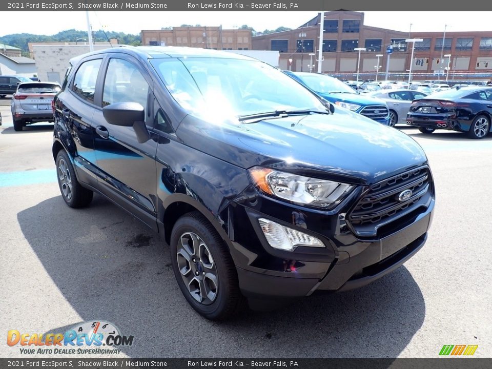 2021 Ford EcoSport S Shadow Black / Medium Stone Photo #3
