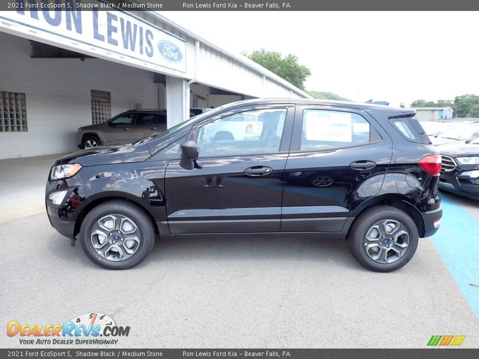 2021 Ford EcoSport S Shadow Black / Medium Stone Photo #6