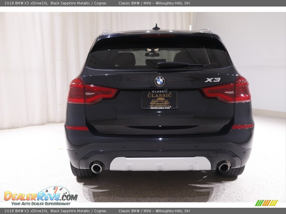 2018 BMW X3 xDrive30i Black Sapphire Metallic / Cognac Photo #20