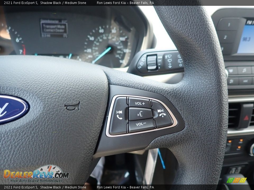 2021 Ford EcoSport S Shadow Black / Medium Stone Photo #19