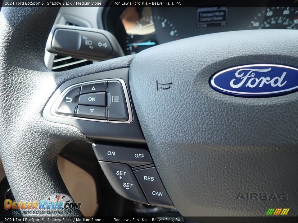 2021 Ford EcoSport S Shadow Black / Medium Stone Photo #20