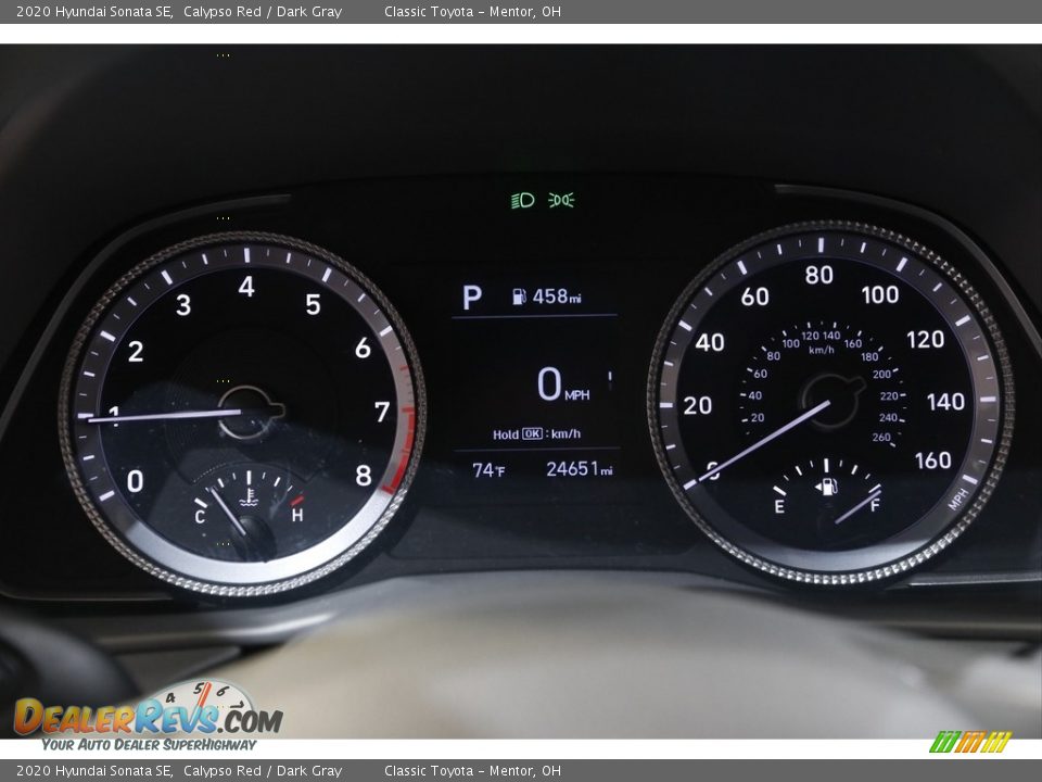 2020 Hyundai Sonata SE Calypso Red / Dark Gray Photo #8