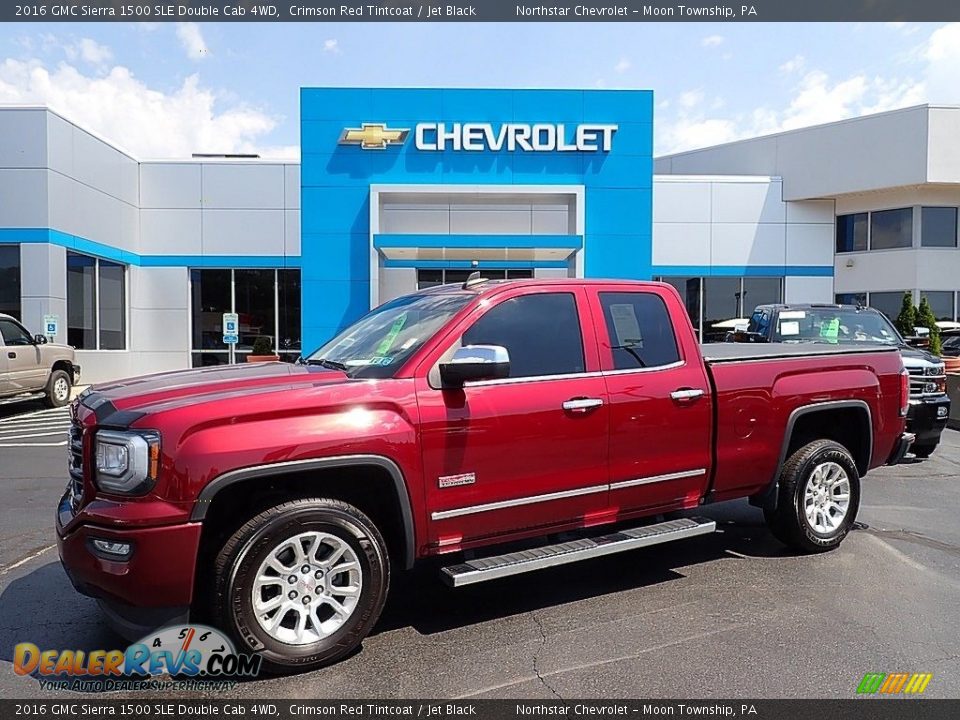 2016 GMC Sierra 1500 SLE Double Cab 4WD Crimson Red Tintcoat / Jet Black Photo #1