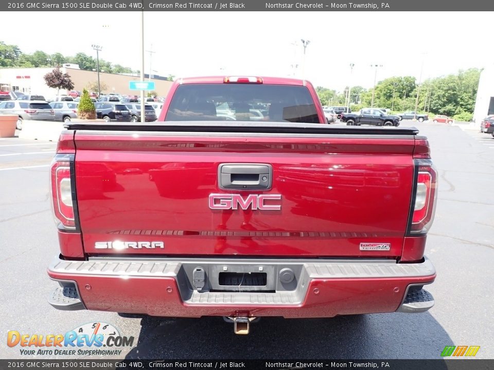 2016 GMC Sierra 1500 SLE Double Cab 4WD Crimson Red Tintcoat / Jet Black Photo #6