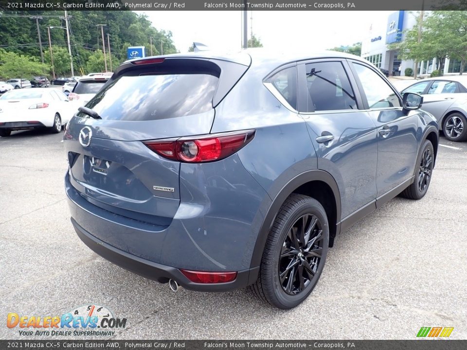 2021 Mazda CX-5 Carbon Edition AWD Polymetal Gray / Red Photo #2