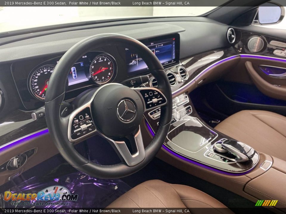 2019 Mercedes-Benz E 300 Sedan Polar White / Nut Brown/Black Photo #16