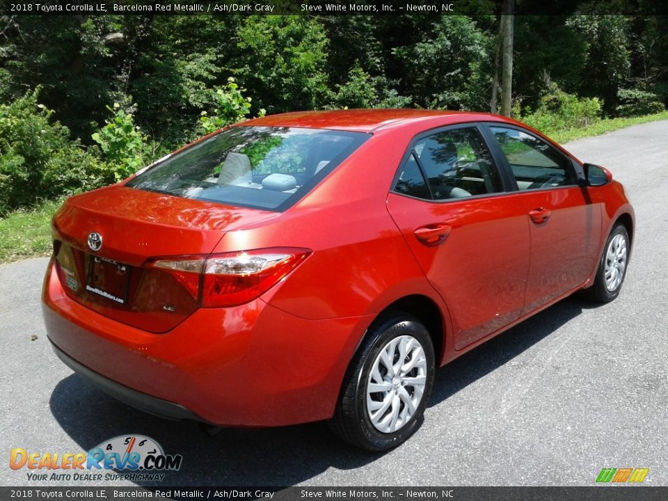 2018 Toyota Corolla LE Barcelona Red Metallic / Ash/Dark Gray Photo #7