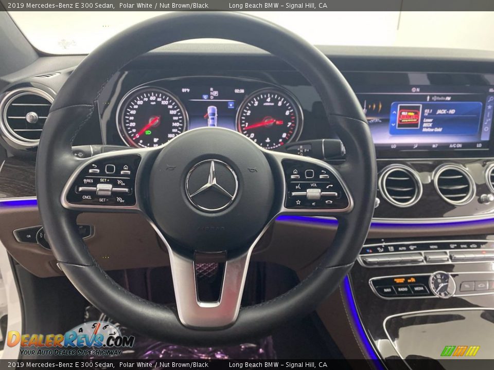 2019 Mercedes-Benz E 300 Sedan Polar White / Nut Brown/Black Photo #18