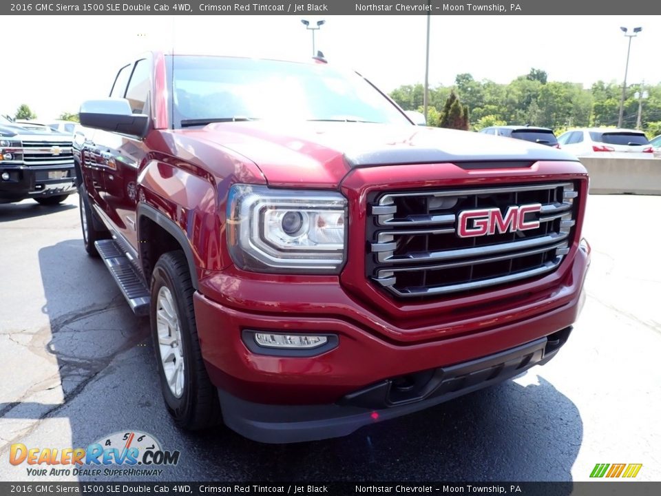 2016 GMC Sierra 1500 SLE Double Cab 4WD Crimson Red Tintcoat / Jet Black Photo #11