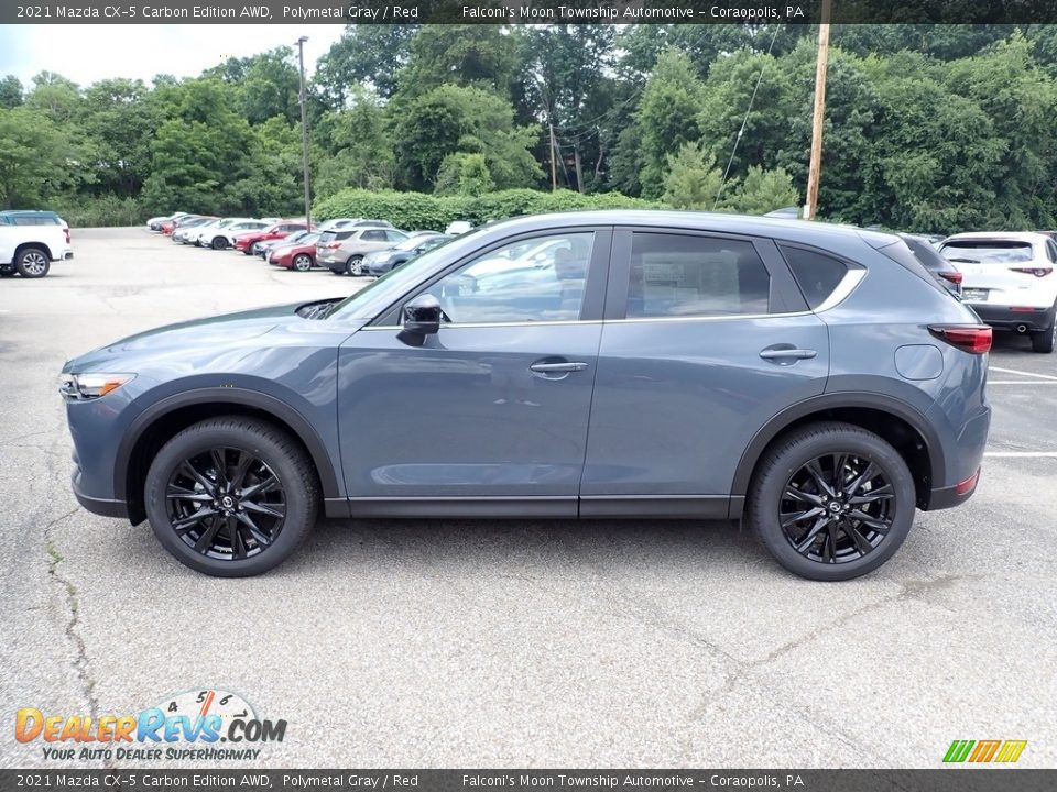 2021 Mazda CX-5 Carbon Edition AWD Polymetal Gray / Red Photo #6