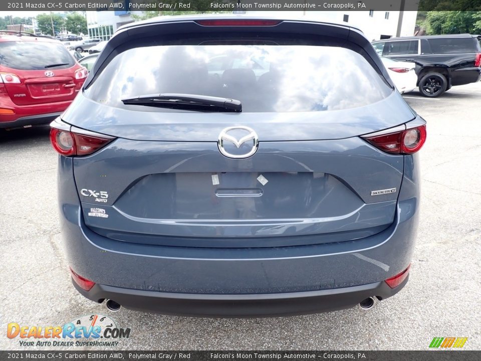 2021 Mazda CX-5 Carbon Edition AWD Polymetal Gray / Red Photo #8