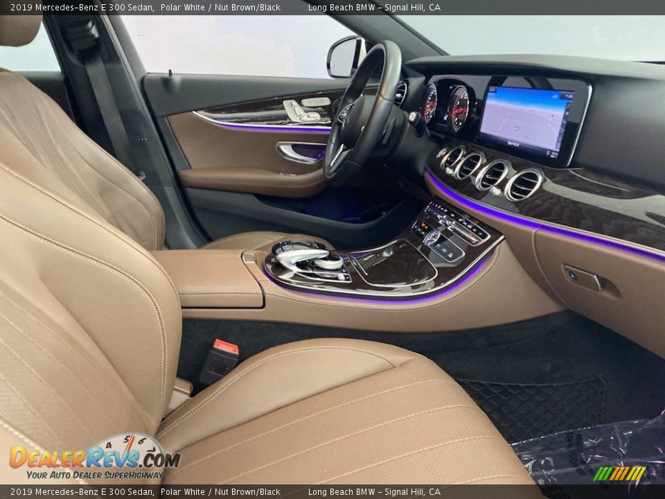 2019 Mercedes-Benz E 300 Sedan Polar White / Nut Brown/Black Photo #32