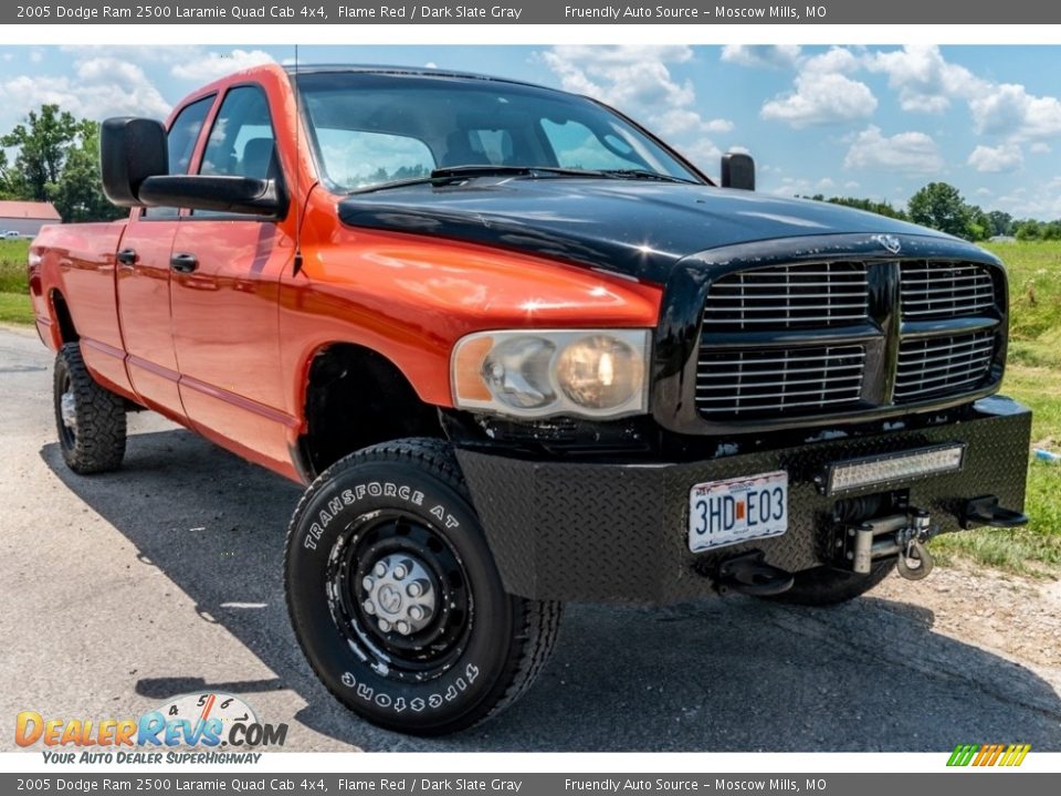 2005 Dodge Ram 2500 Laramie Quad Cab 4x4 Flame Red / Dark Slate Gray Photo #1