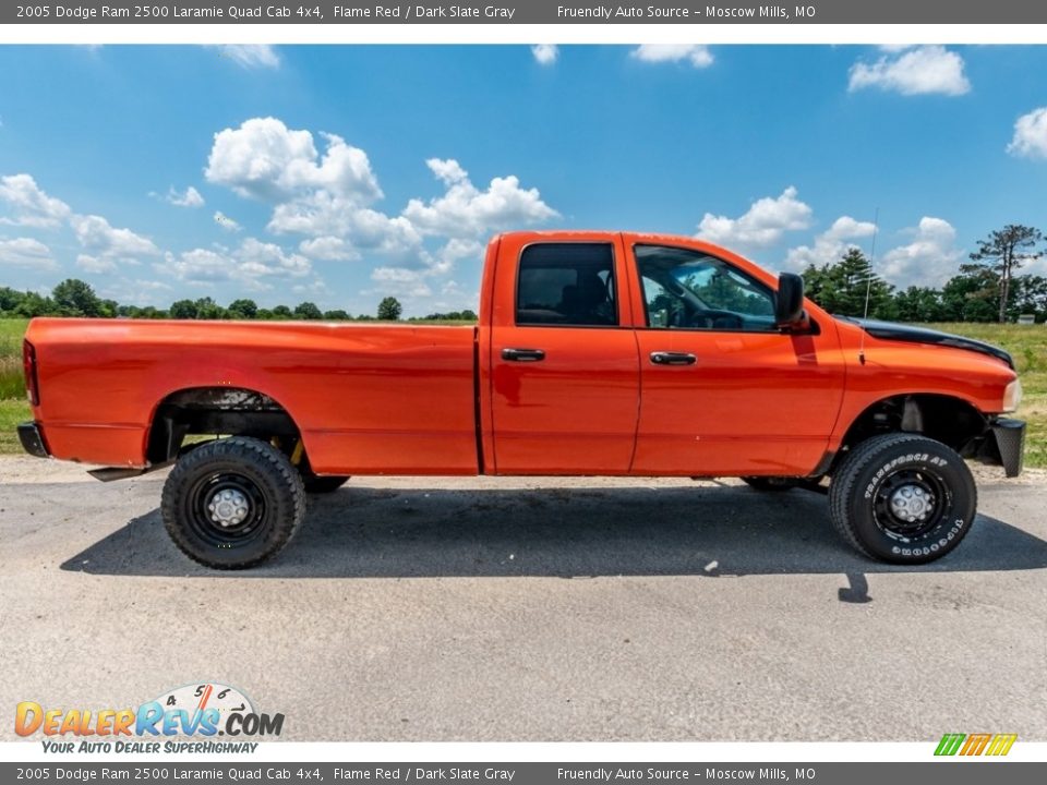 2005 Dodge Ram 2500 Laramie Quad Cab 4x4 Flame Red / Dark Slate Gray Photo #3