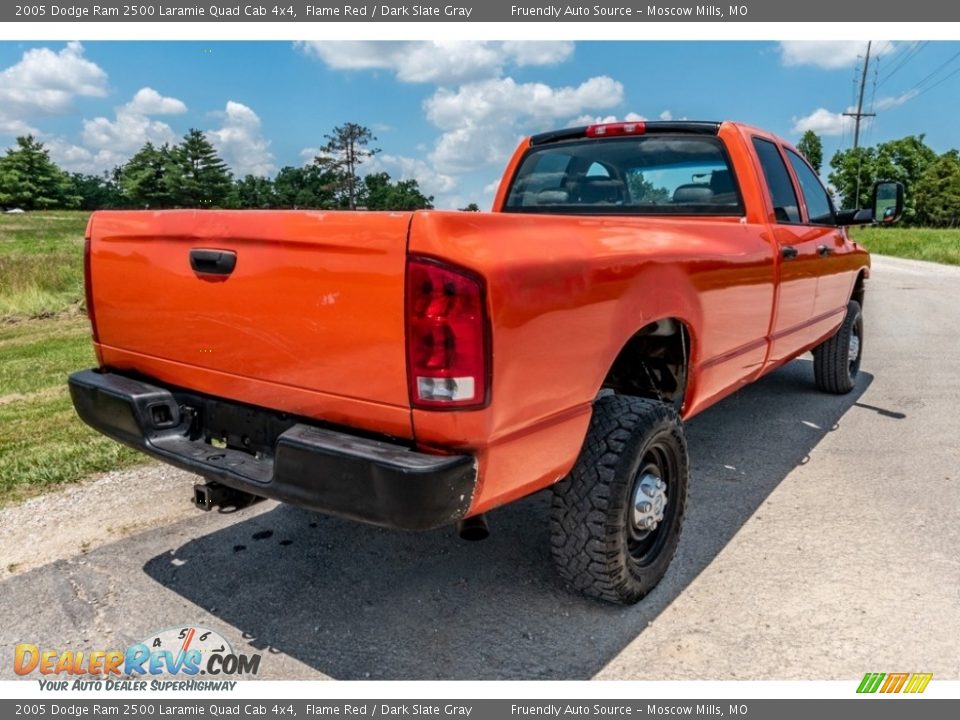 2005 Dodge Ram 2500 Laramie Quad Cab 4x4 Flame Red / Dark Slate Gray Photo #4